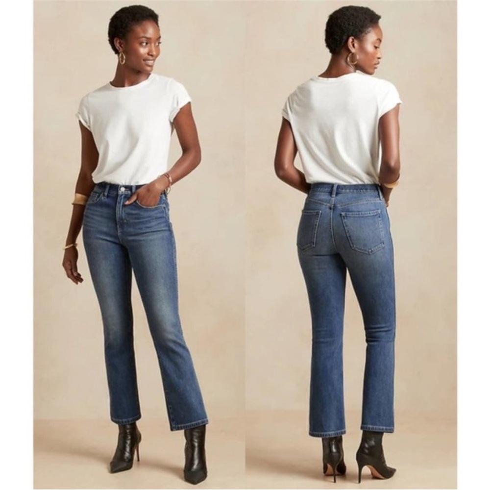 Banana Republic Premium Denim High Rise Crop Boot Jeans